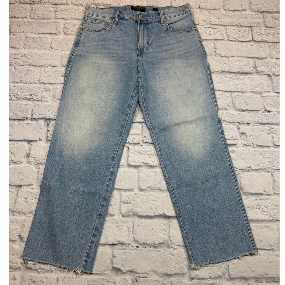 Lucky Brand Authentic Mid Rise Straight Crop Jeans Distressed 10/30 J3007